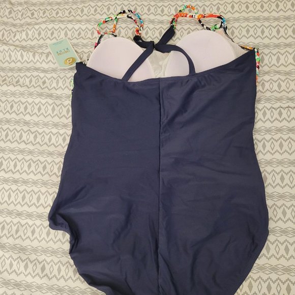 38. Christina Blue 1 piece with double spag D cup. 14D - Picture 4 of 7